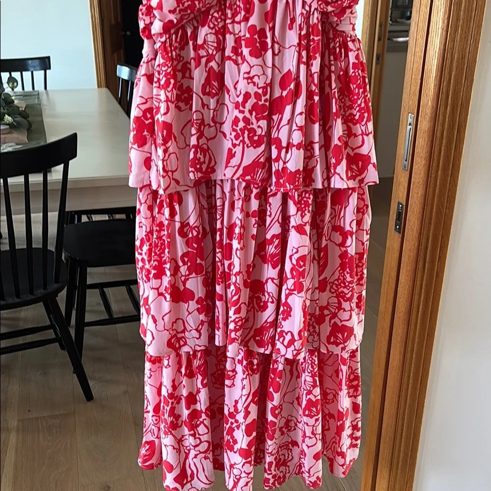 Abercrombie & Fitch Red Floral Maxi Dress